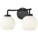 Oprah 2 Light 15 inch Matte Black Vanity Light Wall Light
